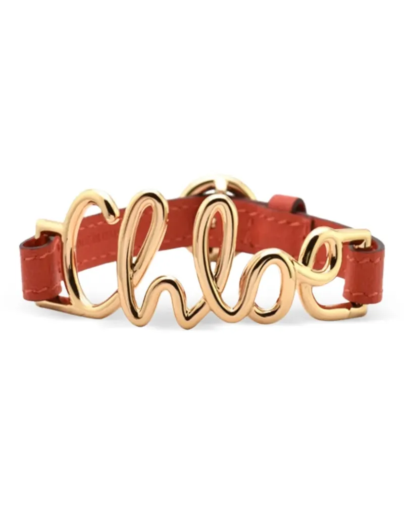 Chloé Armreif mit Logo-Schriftzug - Rot Rot