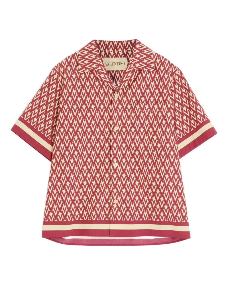 Valentino Garavani Hemd mit Toute La V-Print - Rot Rot