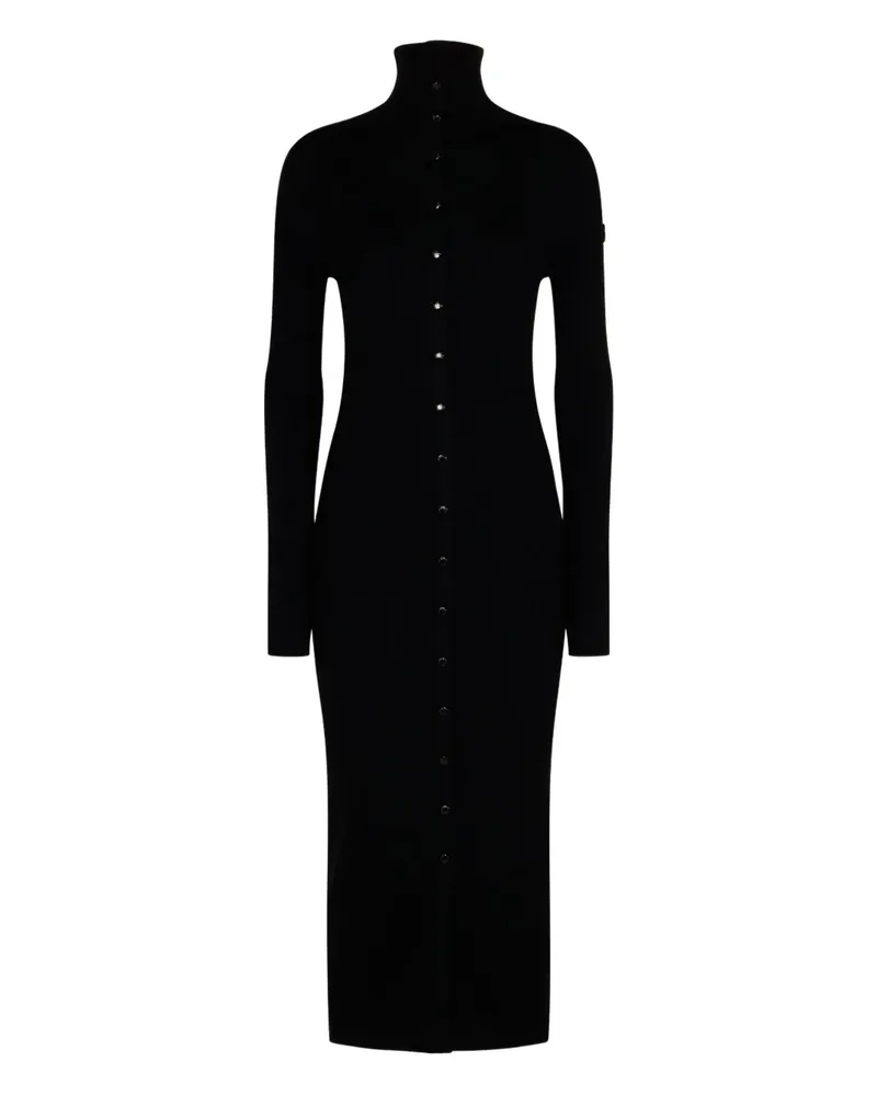Moncler ribbed knit midi dress - Schwarz Schwarz