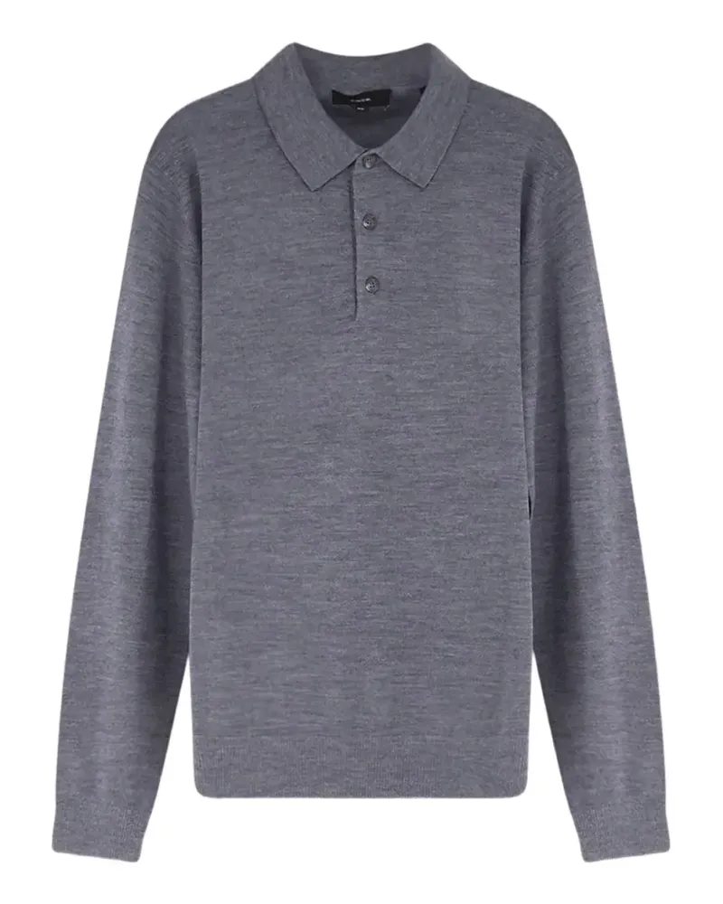 Vince Pullover mit Poloshirtkragen - Grau Grau