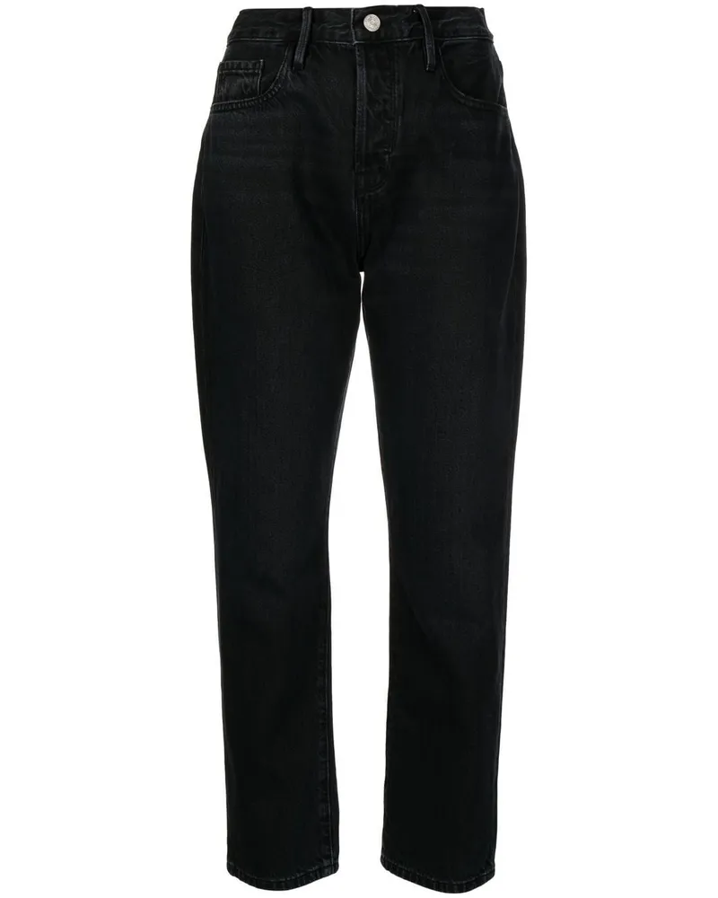 Frame Denim Jeans mit hohem Bund - Schwarz Schwarz