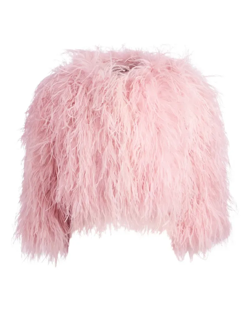 Alice + Olivia Kidman feather jacket - Rosa Rosa