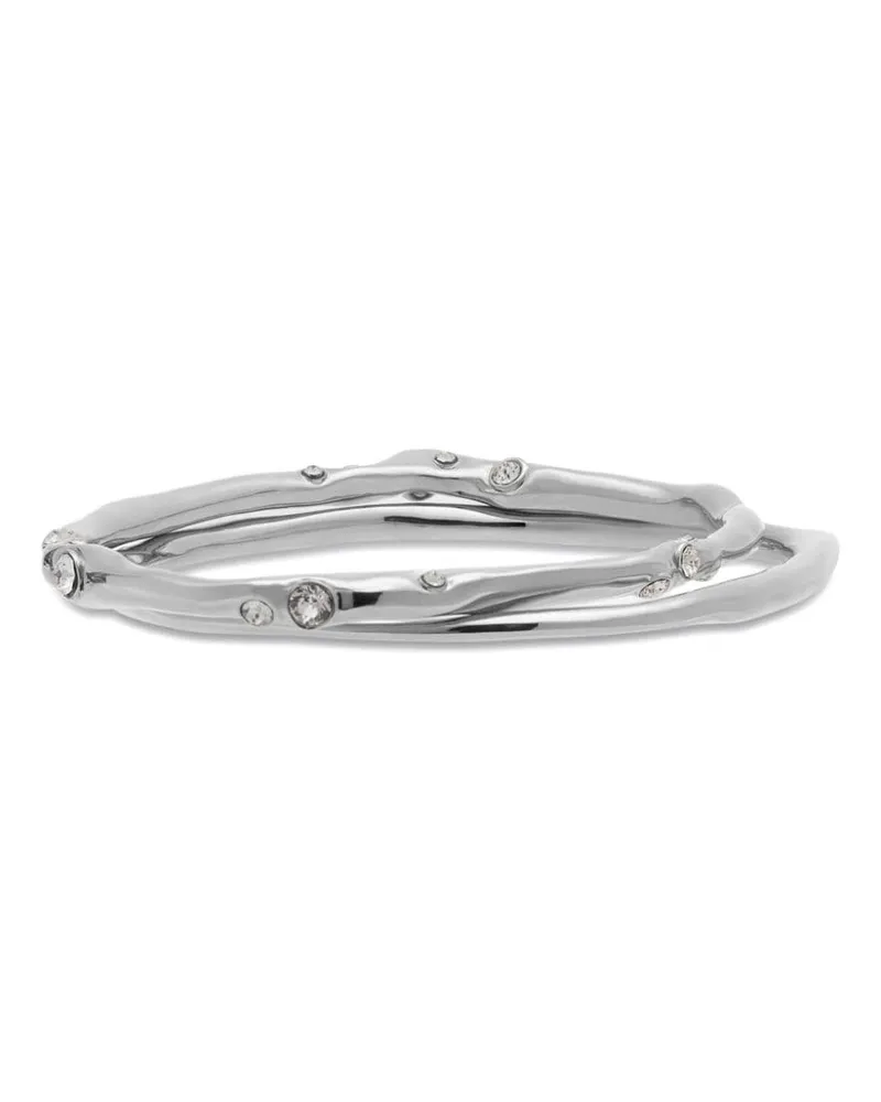 Dries van Noten Set aus zwei Armbändern mit Kristallen - Silber Silber