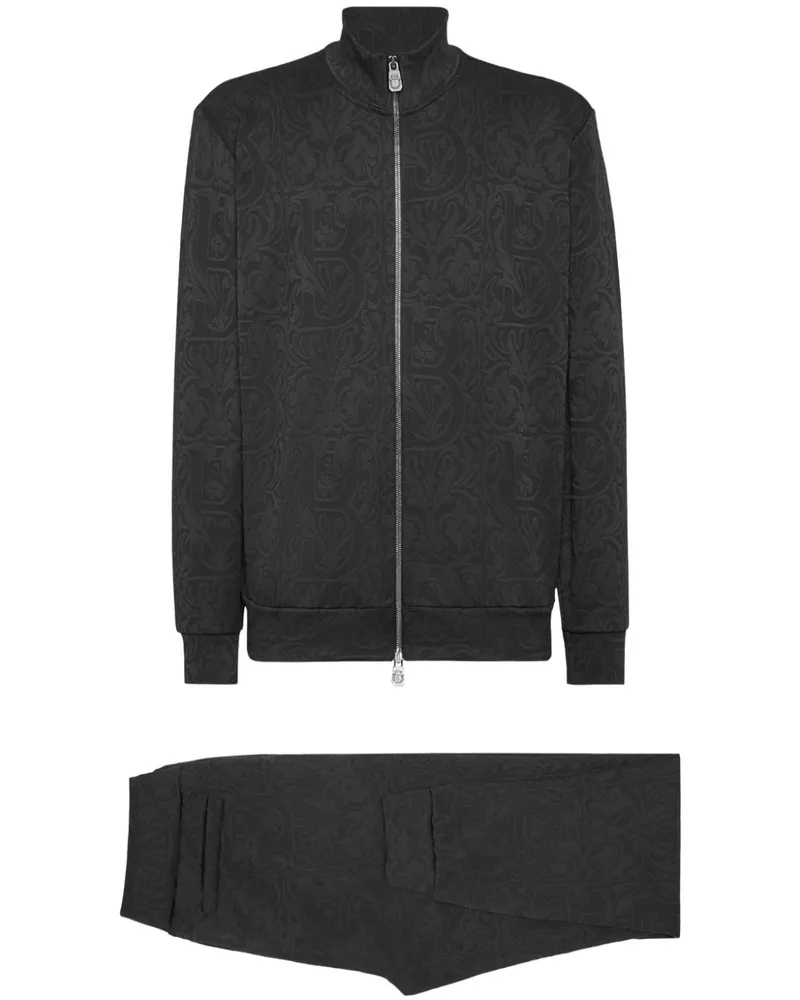 Billionaire Jogginganzug mit Monogrammmuster (2er-Set) - Schwarz Schwarz