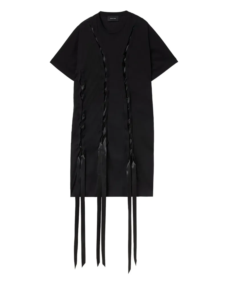 Simone Rocha T-Shirtkleid mit Schleifendetail - Schwarz Schwarz