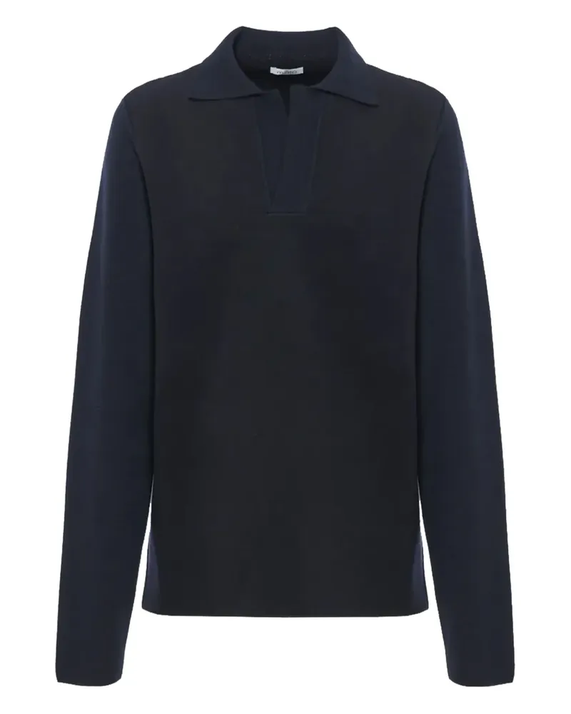 Malo long-sleeve polo-collar sweater - Blau Blau