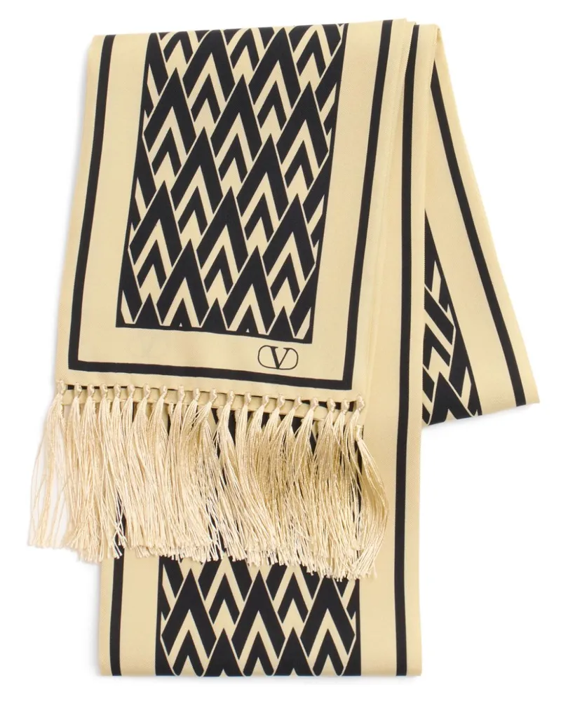 Valentino Garavani Toute La V Bandeau-Seidenschal - Nude Nude