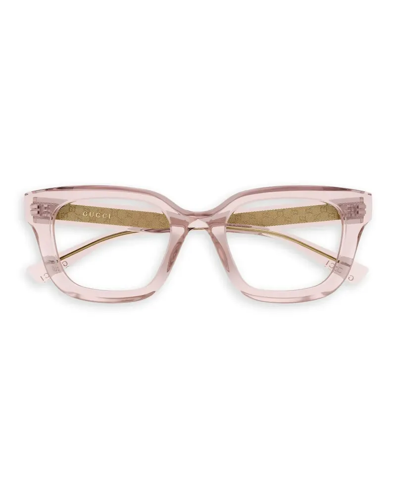 Gucci Brille mit eckigem Gestell - Rosa Rosa