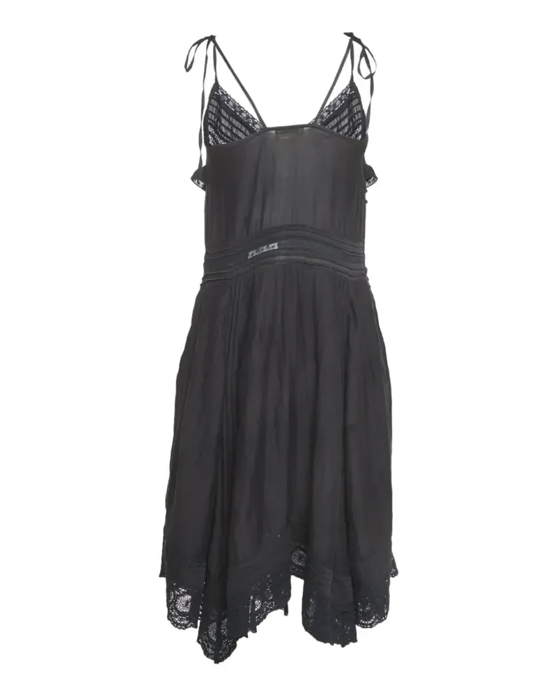 Zadig & Voltaire Rilli lace-trim midi dress - Schwarz Schwarz