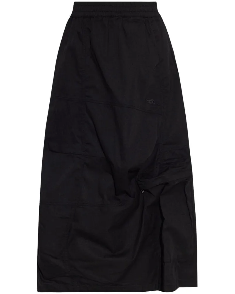 Diesel Rock mit gerafftem Detail - Schwarz Schwarz