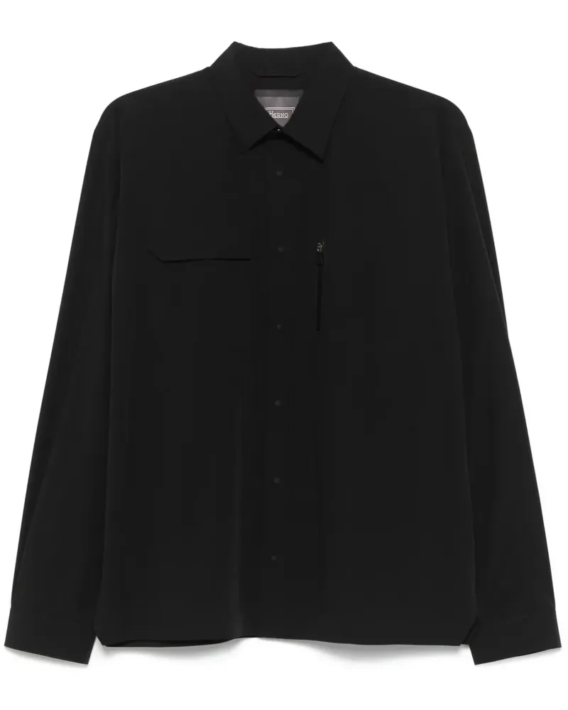 Herno Hemd mit Brusttaschen - Schwarz Schwarz
