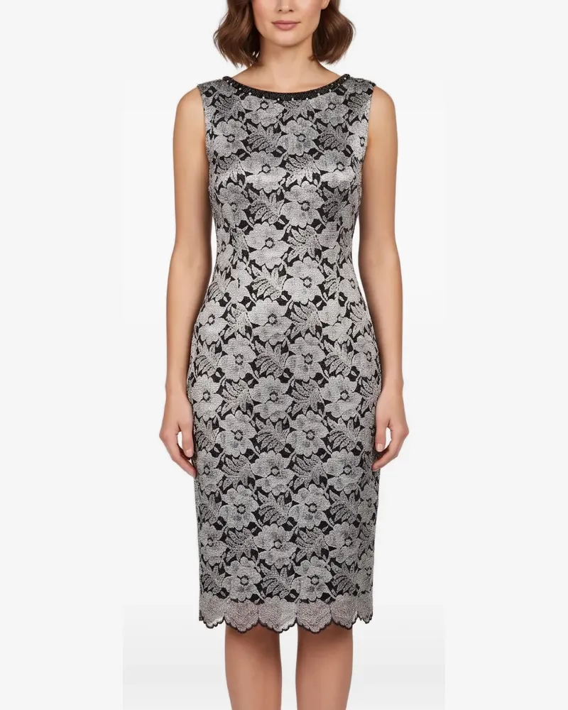 Roberto Cavalli Midikleid mit V-Ausschnitt - Grau Grau