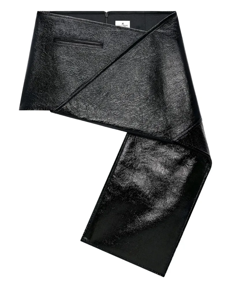 Courrèges Asymmetrischer Minirock - Schwarz Schwarz
