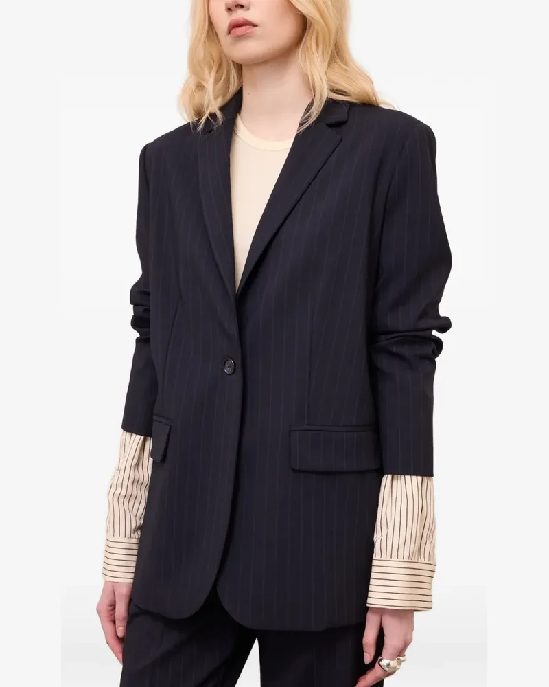 ottod’Ame Jacke mit Nadelstreifen hinten - Blau Blau