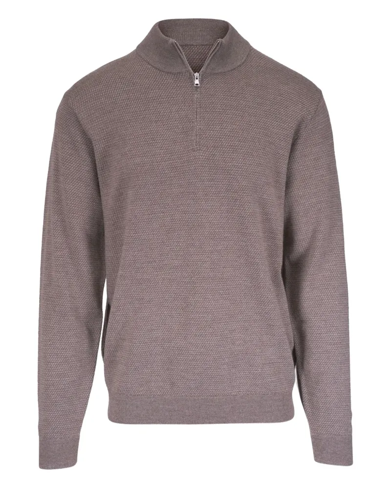 Peter Millar Klassischer Merinopullover - Braun Braun