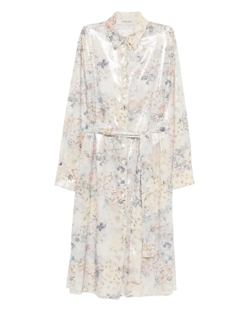 Golden Goose Hemd-Midikleid mit Pailletten - Nude Nude