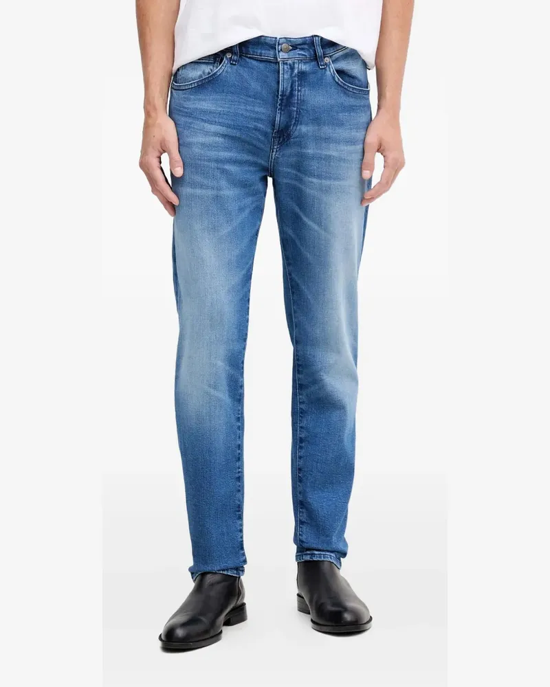 HUGO BOSS Klassische Tapered-Jeans - Blau Blau