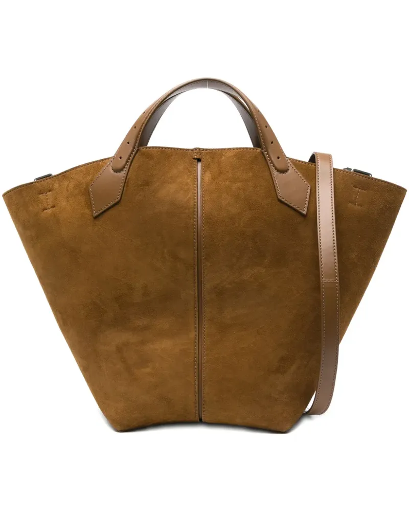 Proenza Schouler Große Chelsea Wildleder-Handtasche - Braun Braun