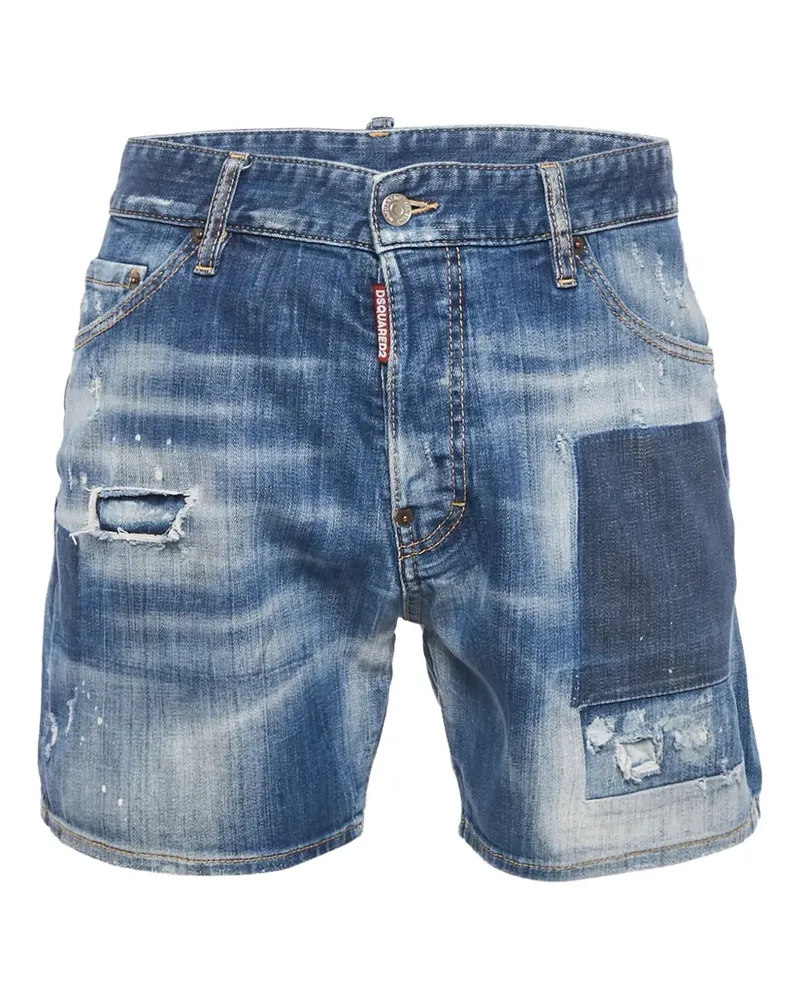 Dsquared2 Pre-owned Jeans-Shorts im Distressed-Look - Blau Blau