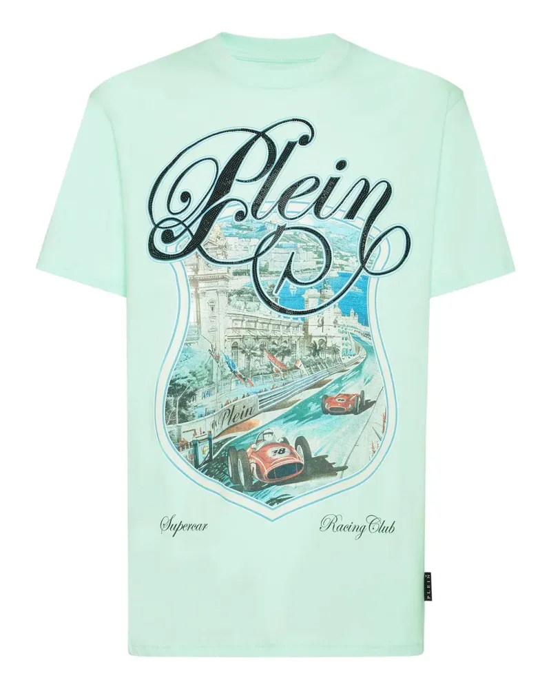 Philipp Plein Racing Car T-Shirt - Grün Grün