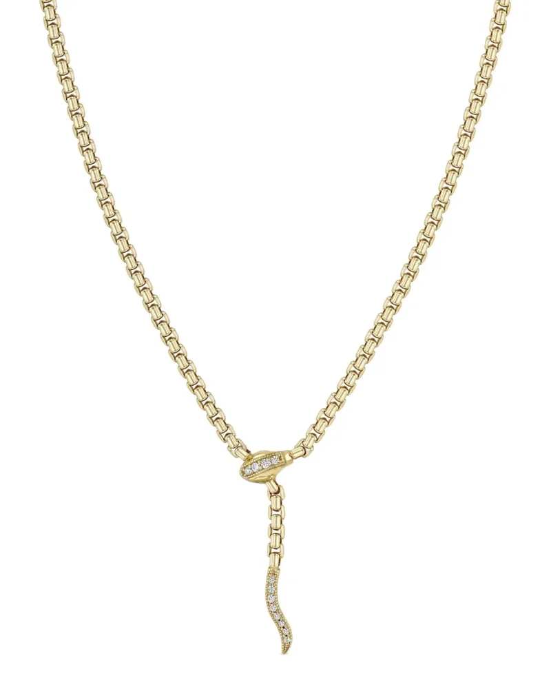 ZOË CHICCO Mittelgroße 14kt Gelbgoldhalskette mit Diamanten Gold