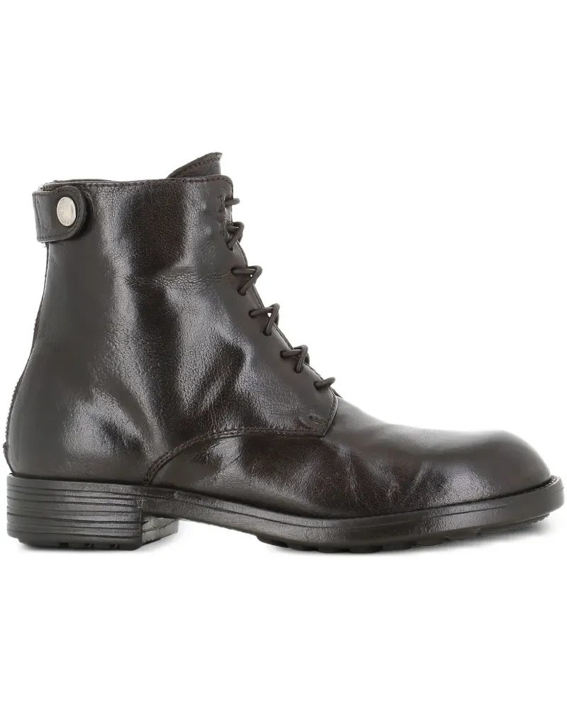 Officine Creative Italia Bikerstiefel mit Schnürung - Braun Braun