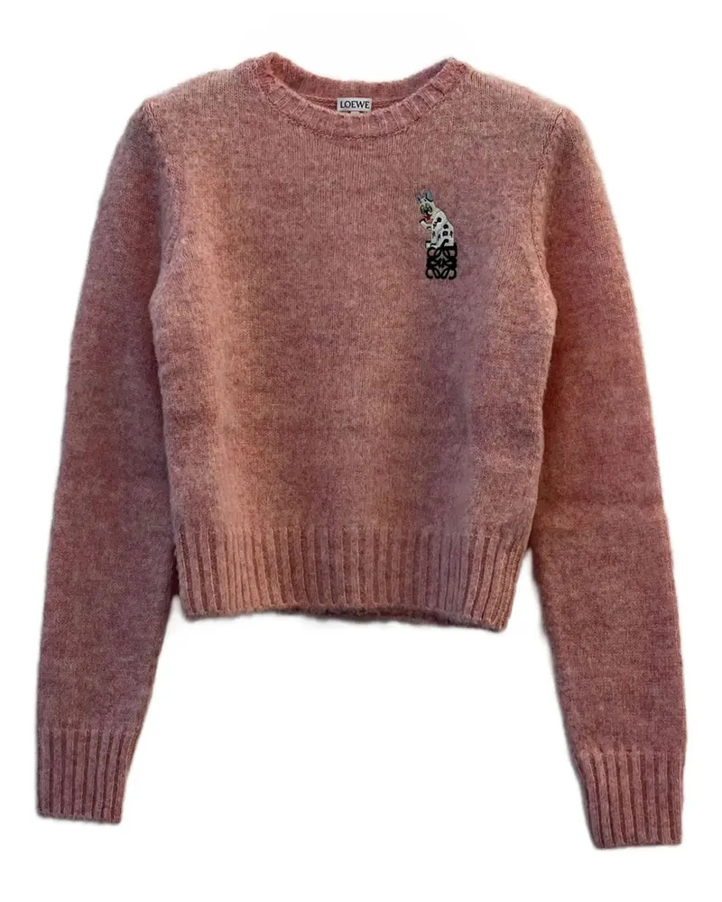 Loewe Pullover mit Applikation - Rosa Rosa