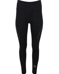 adidas High-Waist-Leggings mit Logo-Print Schwarz