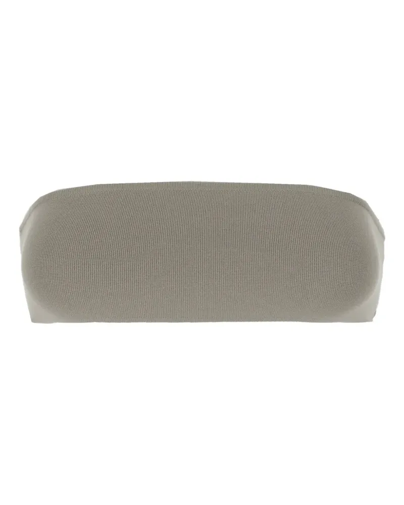 Max Mara Geripptes Bandeau-Top - Grau Grau