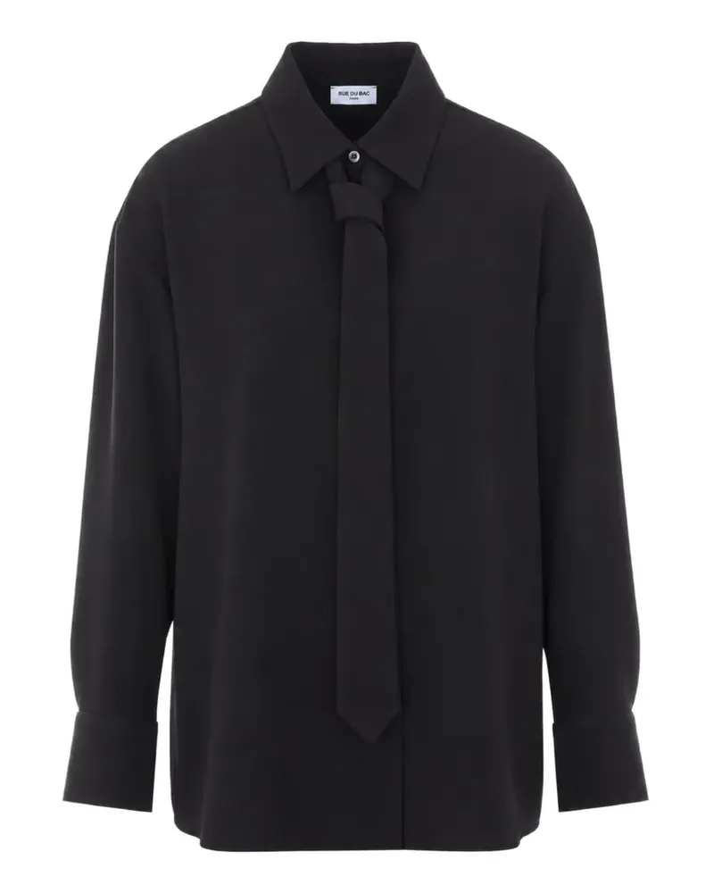 Rue du Bac tie-detail long-sleeve shirt - Schwarz Schwarz