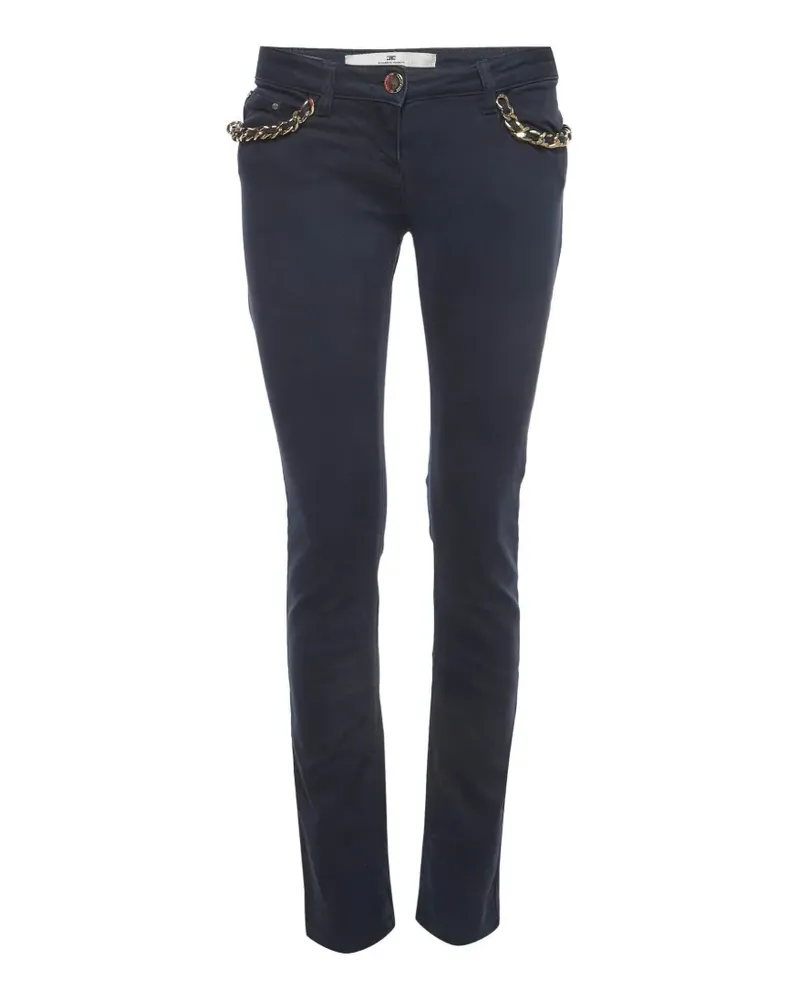 Elisabetta Franchi chain-detail slim-fit jeans - Blau Blau