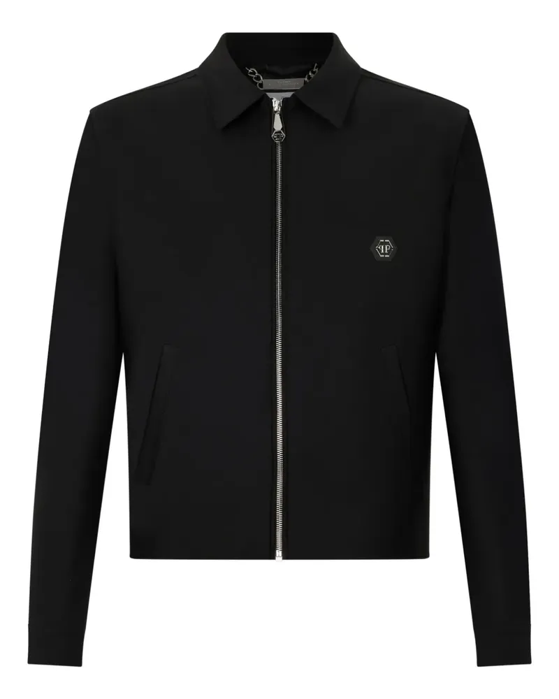 Philipp Plein shirt-collar zip jacket - Schwarz Schwarz