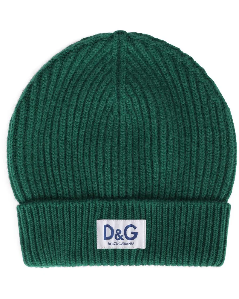 Dolce & Gabbana Mütze mit DG-Patch - Grün Grün