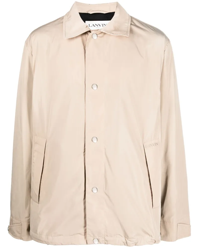 Lanvin Hemdjacke mit Logo-Stickerei - Nude Nude