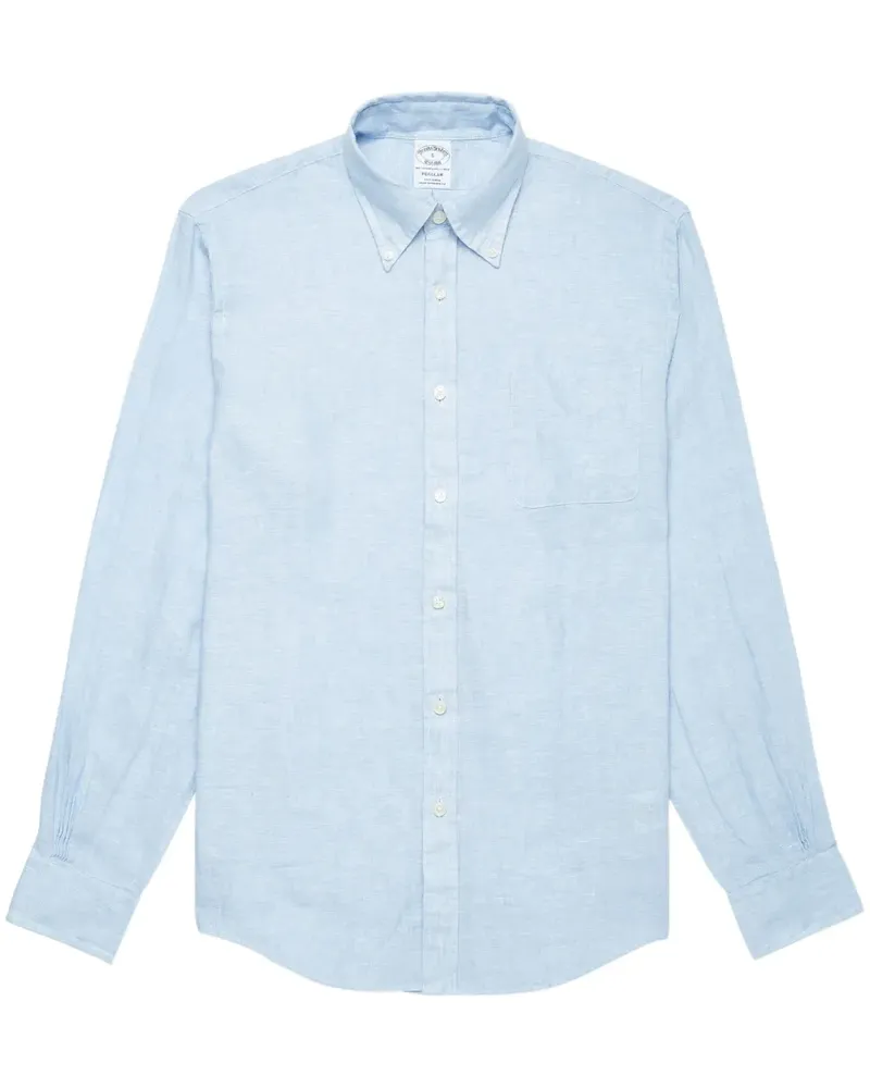 Brooks Brothers Hemd aus Leinen - Blau Blau