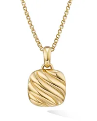 David Yurman 18kt Sculpted Cable Gelbgold-Medaillon-Anhänger Gold