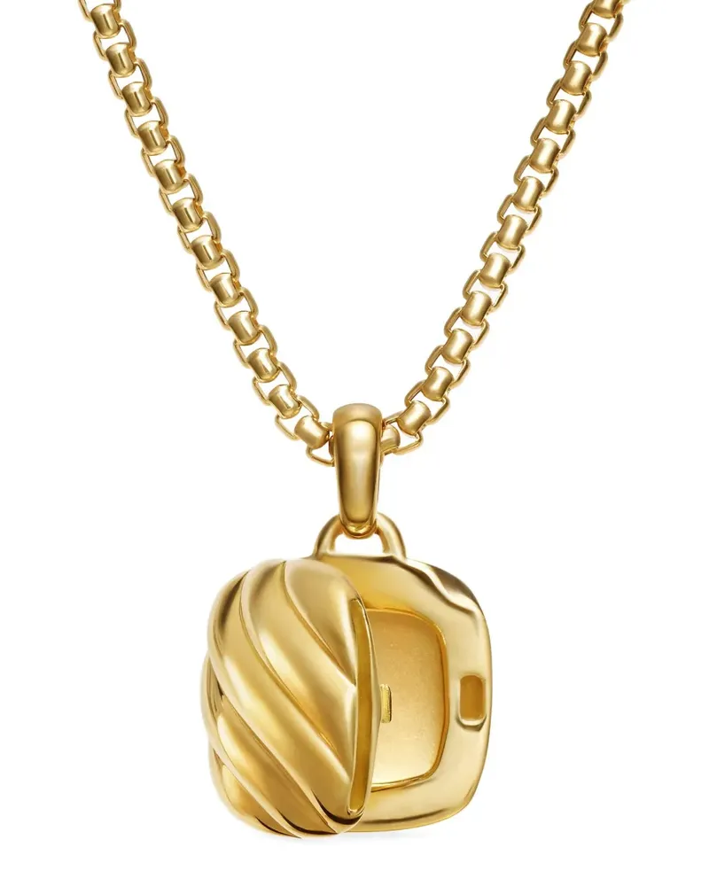 David Yurman 18kt Sculpted Cable Square Gelbgoldschloss 22,5mm Gold
