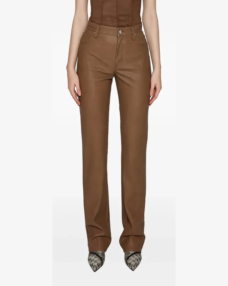 MISBHV logo-button trousers - Braun Braun
