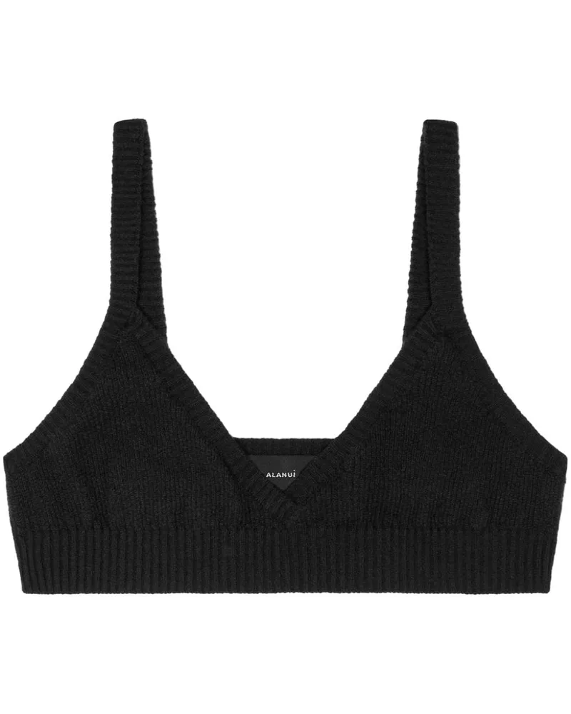 Alanui Kaschmir-Bralet mit V-Ausschnitt - Schwarz Schwarz