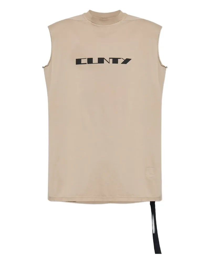 DRKSHDW by Rick Owens graphic-print sleeveless tank top - Nude Nude