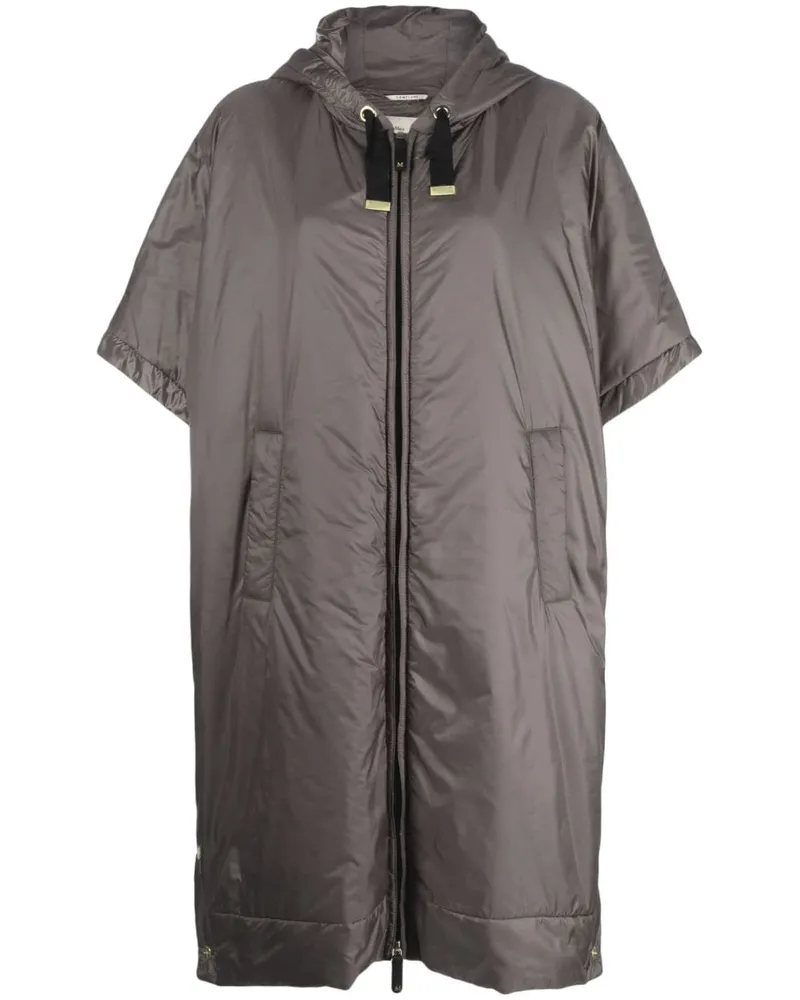 Max Mara Kurzärmeliger Regenmantel - Grau Grau