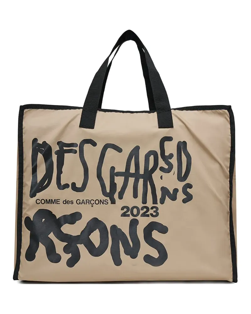 Comme des Garçons Shopper mit grafischem Print - Braun Braun