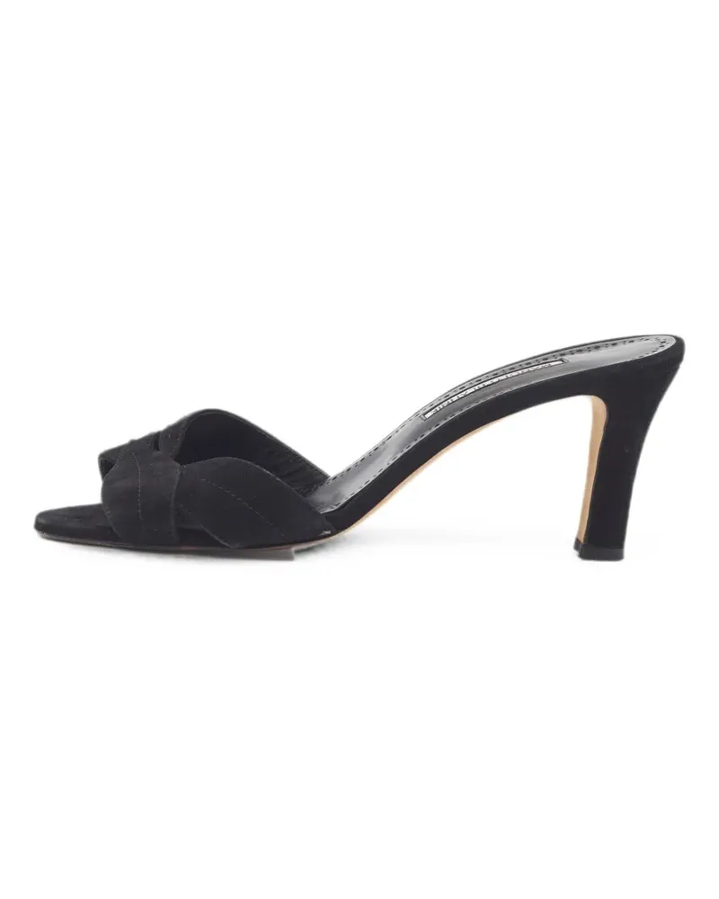 Manolo Blahnik Pirua suede slide sandals - Schwarz Schwarz