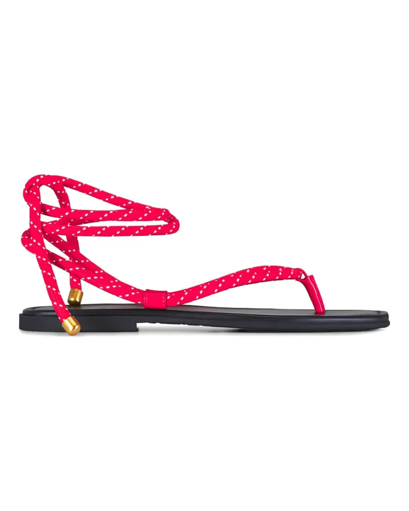 Veronica Beard Carmina Cord rope tie sandals - Rot Rot