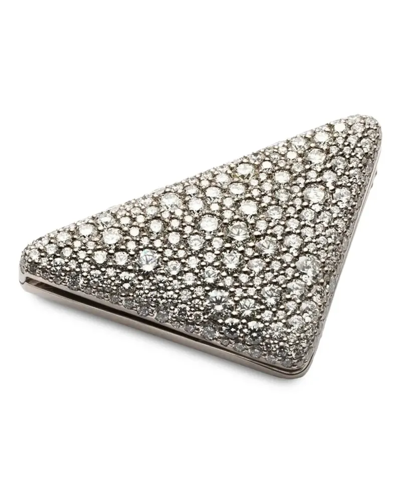 Prada Eternal Gold Brosche mit Diamanten - Silber Silber