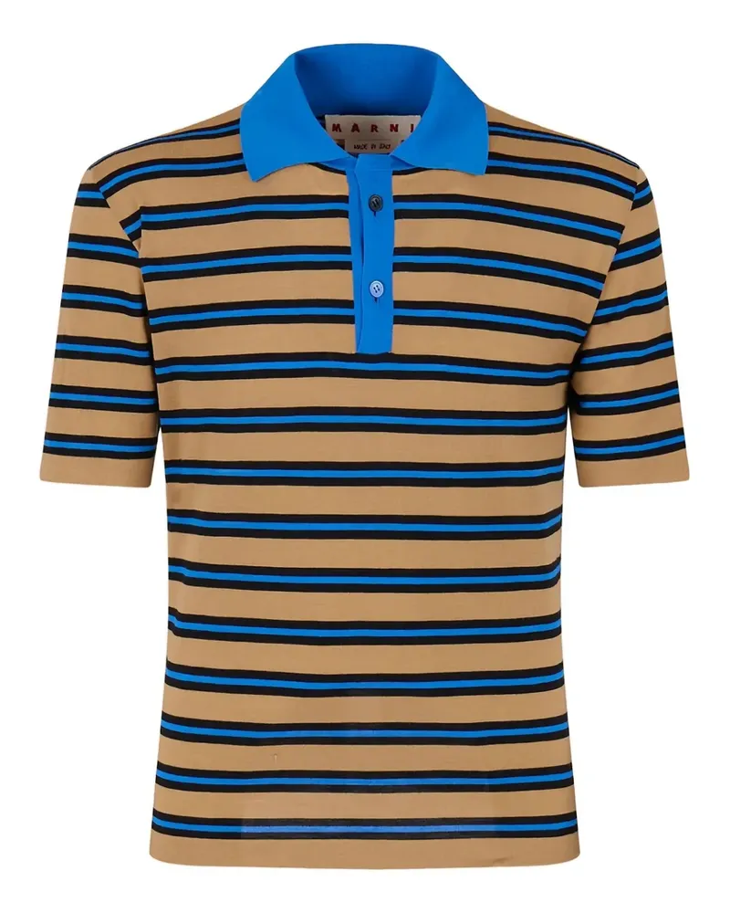 Marni Gestreiftes Poloshirt - Braun Braun