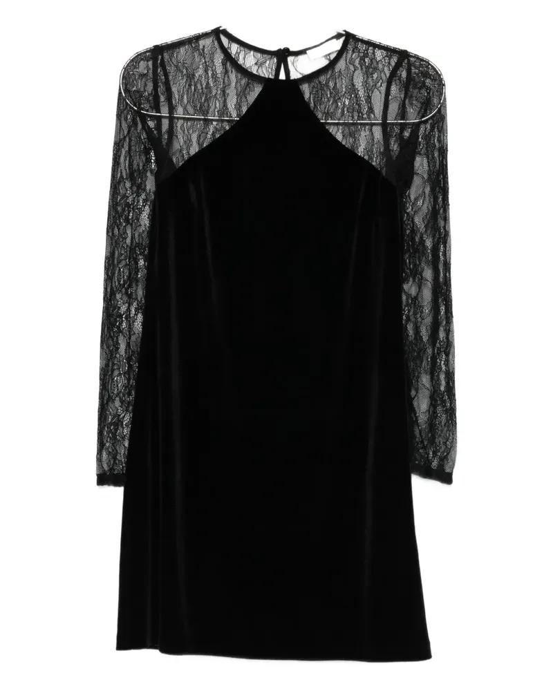 Liu Jo lace-panel mini dress - Schwarz Schwarz