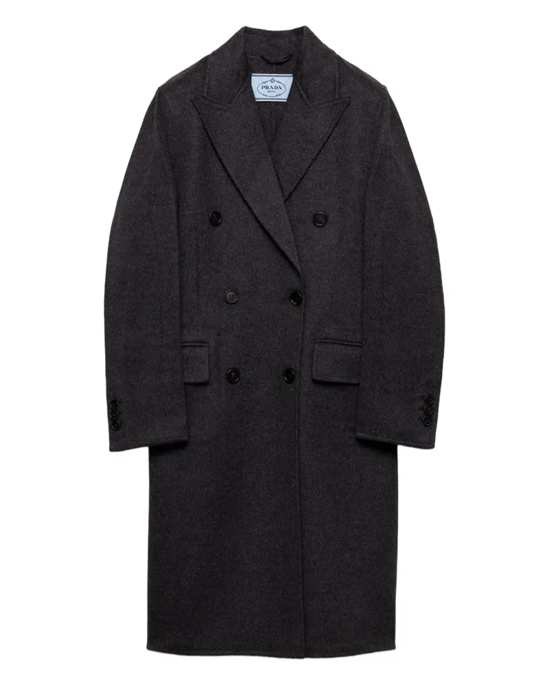 Prada Doppelreihiger Mantel - Grau Grau