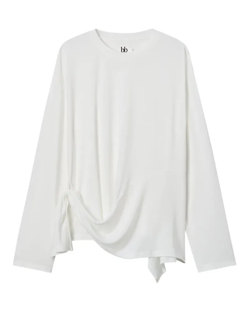 b+ab Asymmetrisches Oberteil mit Knoten - Weiß Weiß