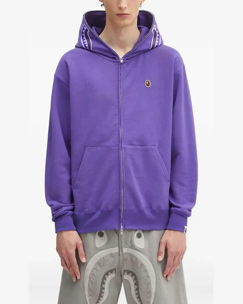 BAPE Sweatshirt mit Hai-Kapuze - Violett Violett